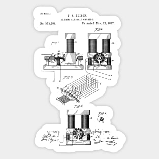 EDISON PATENT / Edison Patent Drawing 373584 Sticker